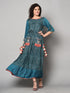 Royal Green designer Anarkali Dress (Fully Stitched) - Znxclothing