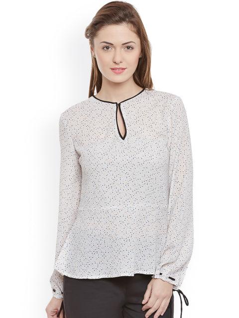 Floral Cream White Top - Znxclothing