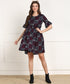 Znx Women White & Red Printed short Dress - Znxclothing