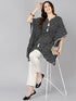 Black Lehariya Printed Kaftan Kurta - Znxclothing