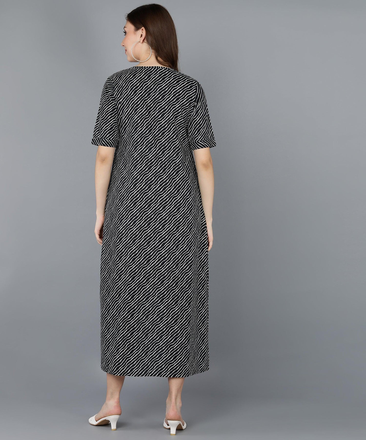 Black Leheriya Printed Jacket With Solid White Dress - Znxclothing