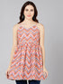 Zig Zag Printed Sleeveless Top - Znxclothing